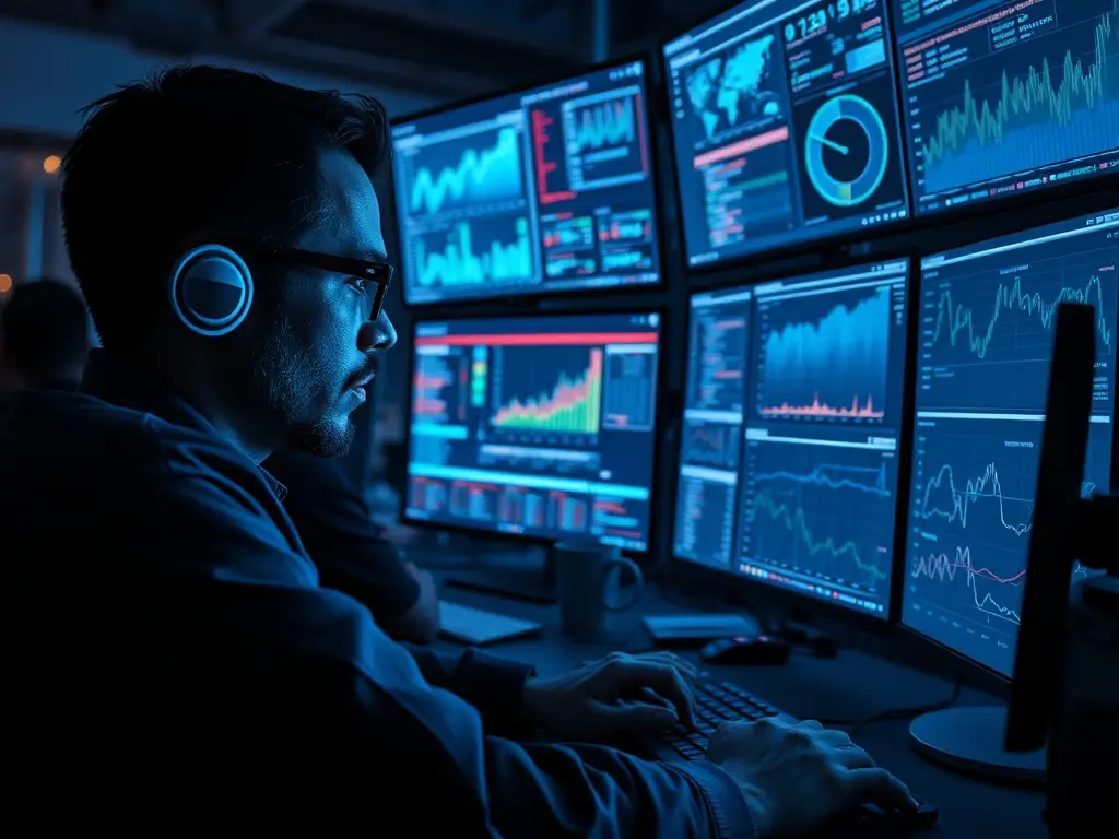 A data scientist analyzing complex datasets using cloud computing tools, demonstrating the power of Simple Learn's cloud computing course.
