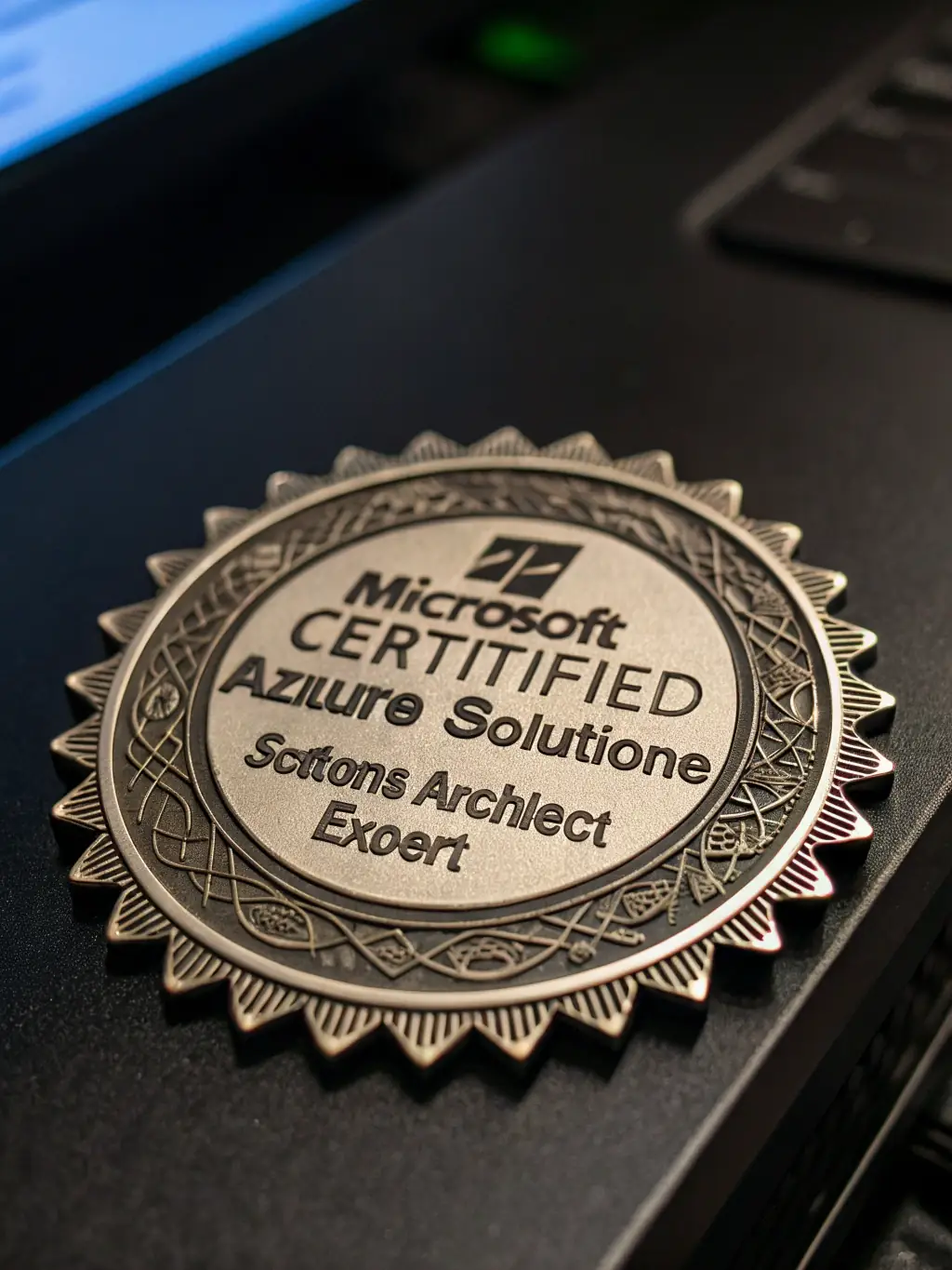 A professional AWS certified solutions architect badge, showcasing expertise in cloud architecture.
