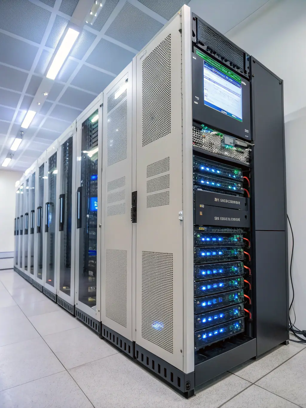 A network of servers and virtual machines floating in the cloud, representing the scalability and accessibility of Cloud Computing.